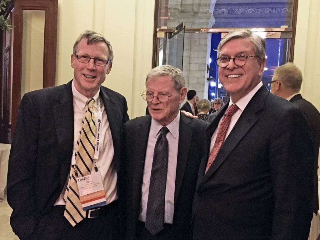 Vance Harrison, Senator Jim Inhofe, NAB President Gordon Smith